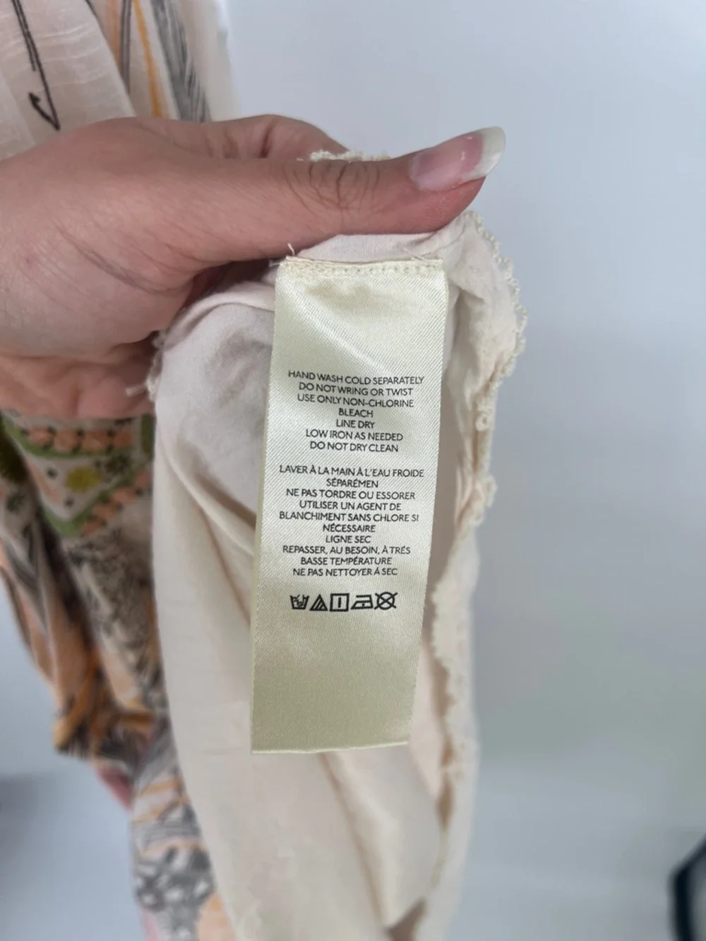 Anthropologie Embroidered Square Neck Tie Back Floral Boho Colorful Maxi Dress M - Picture 13 of 14